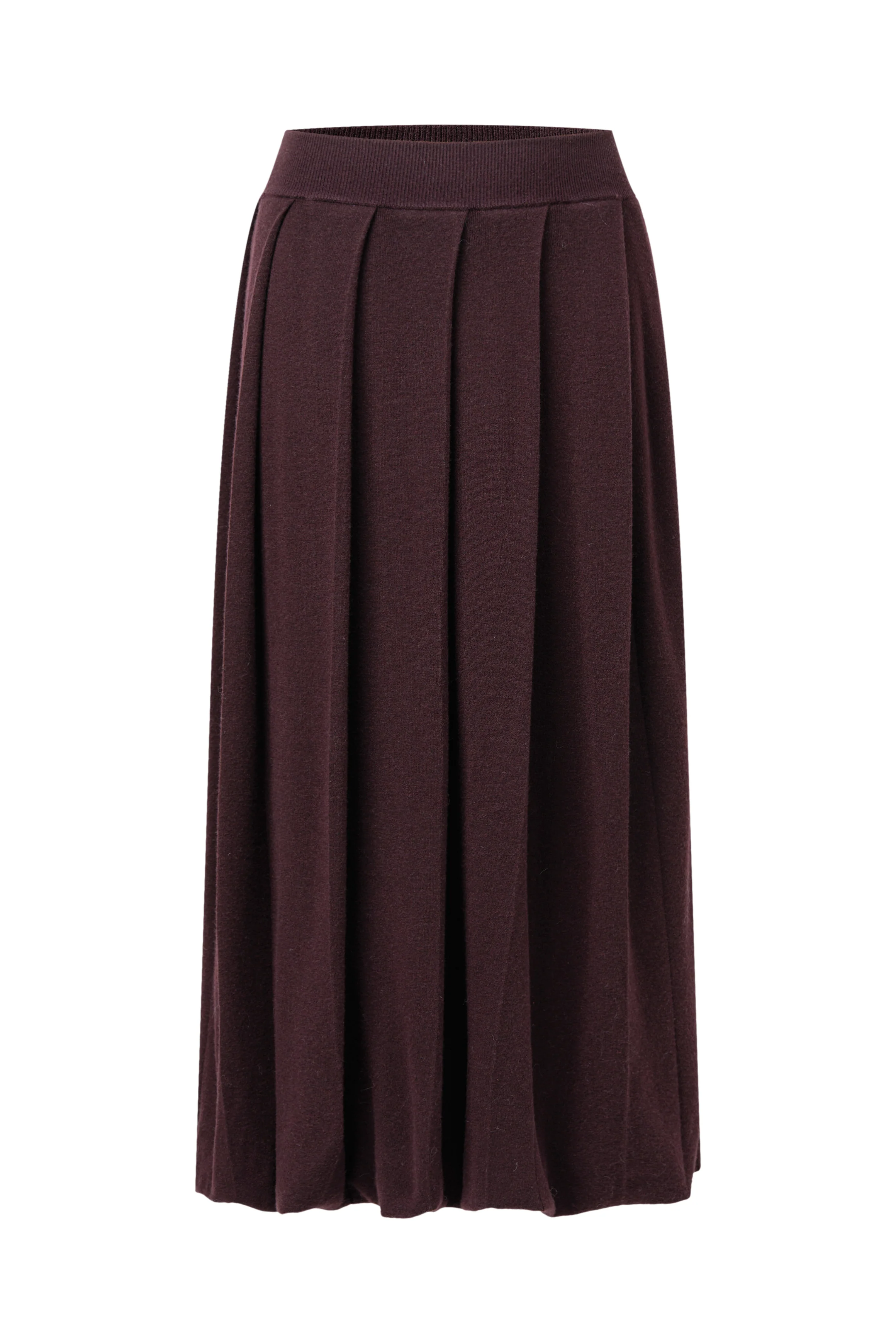 Bubble hem wool maxi skirt