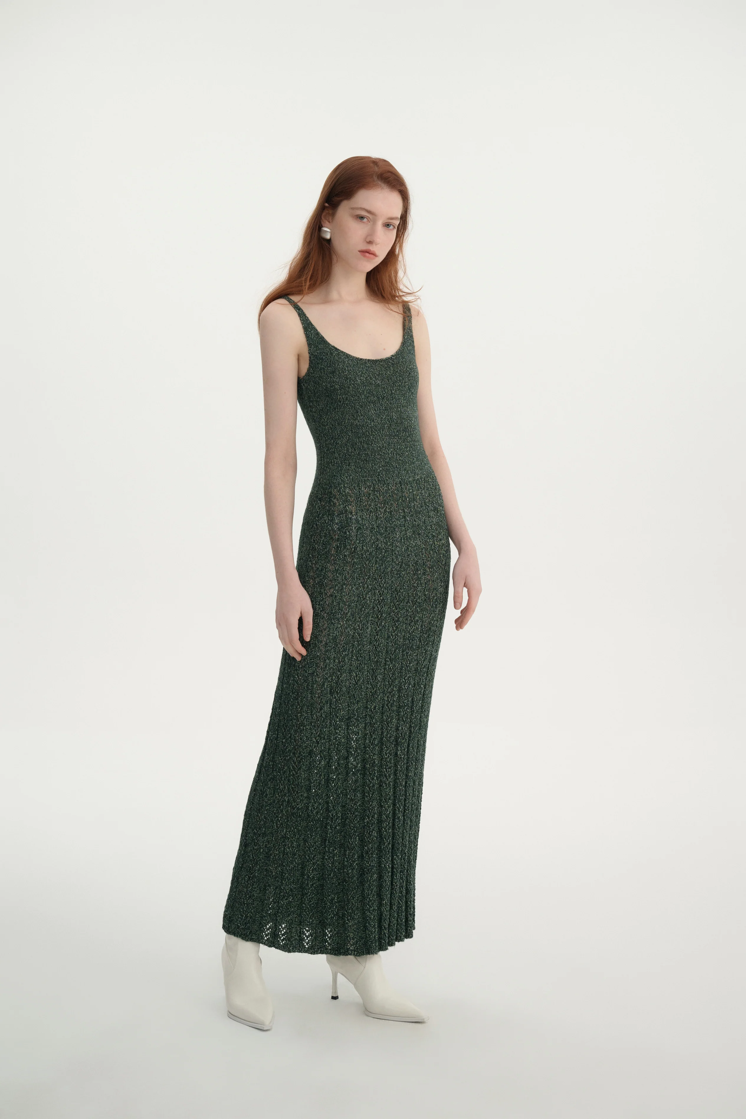 Sleeveless pointelle dress