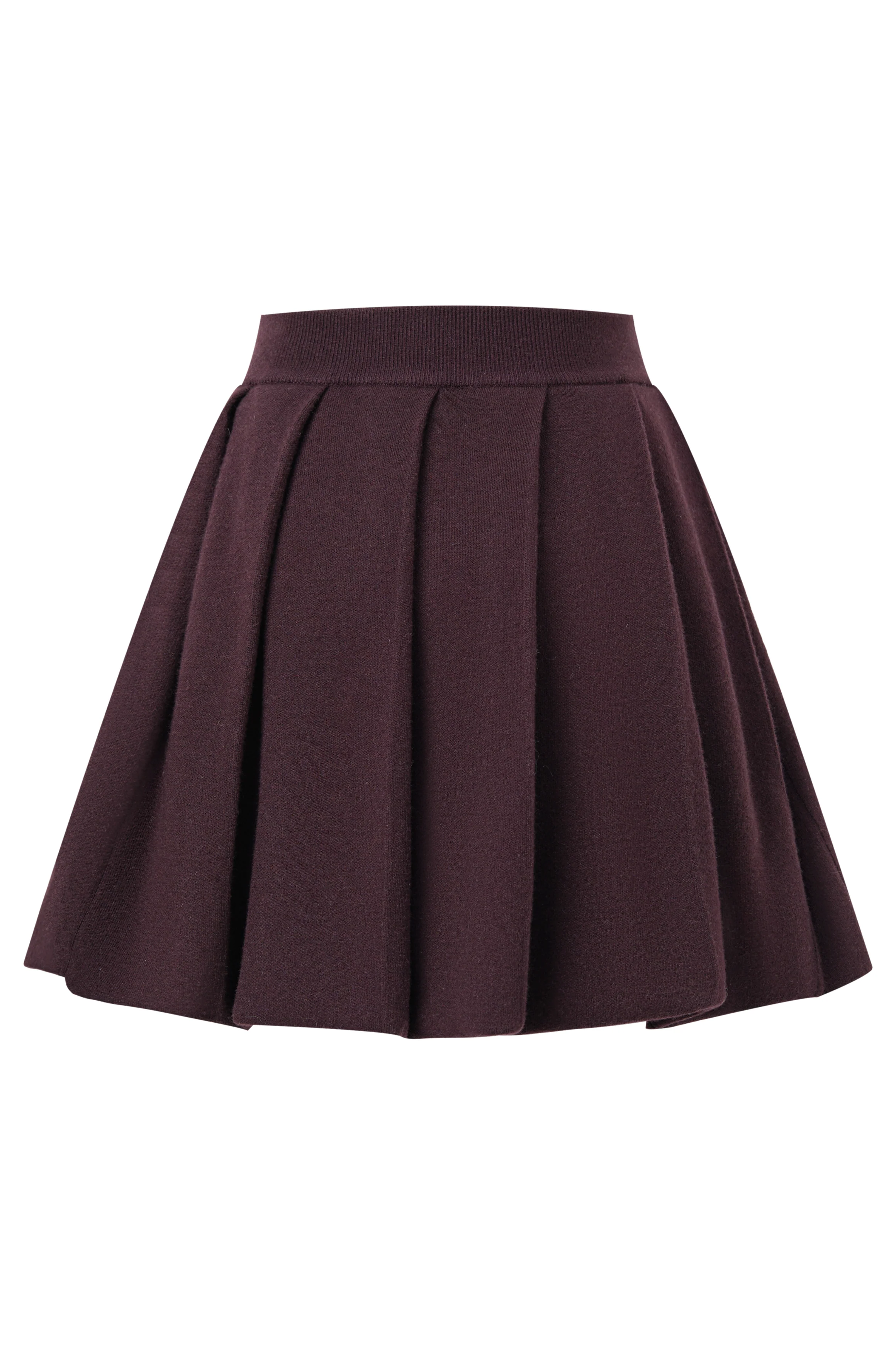 Bubble hem wool mini skirt