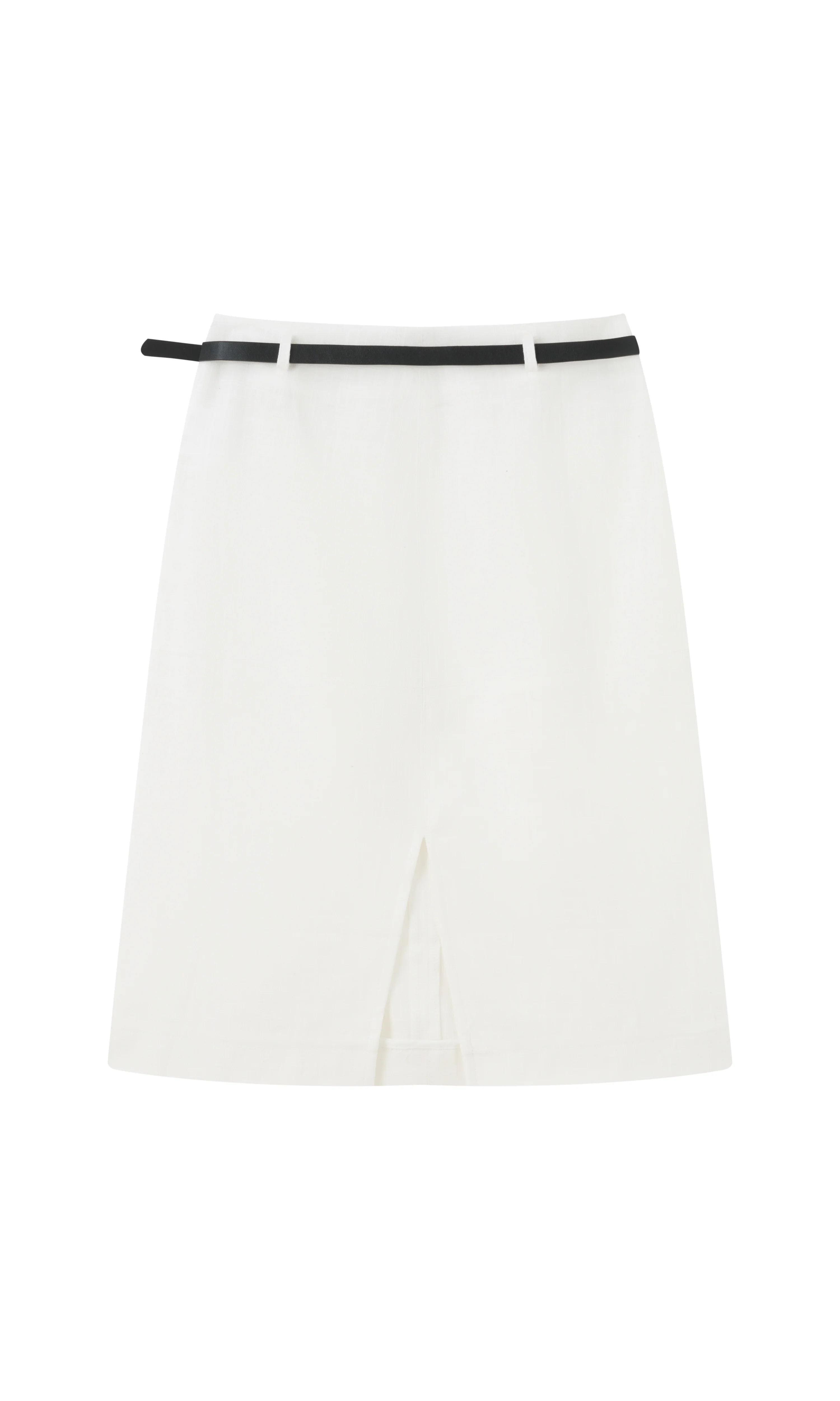 Tailored cotton linen skirt