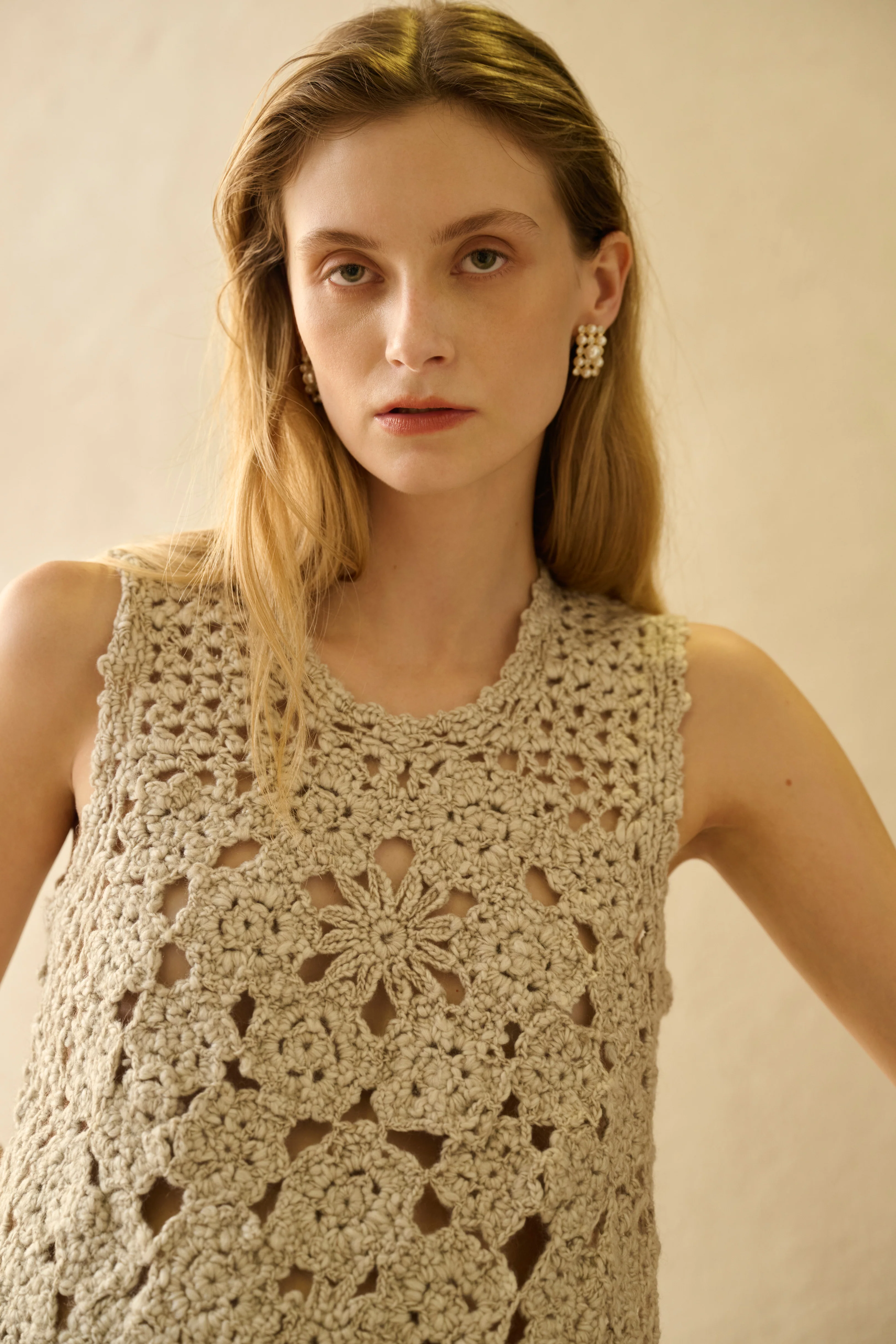 Crochet sleeveless top