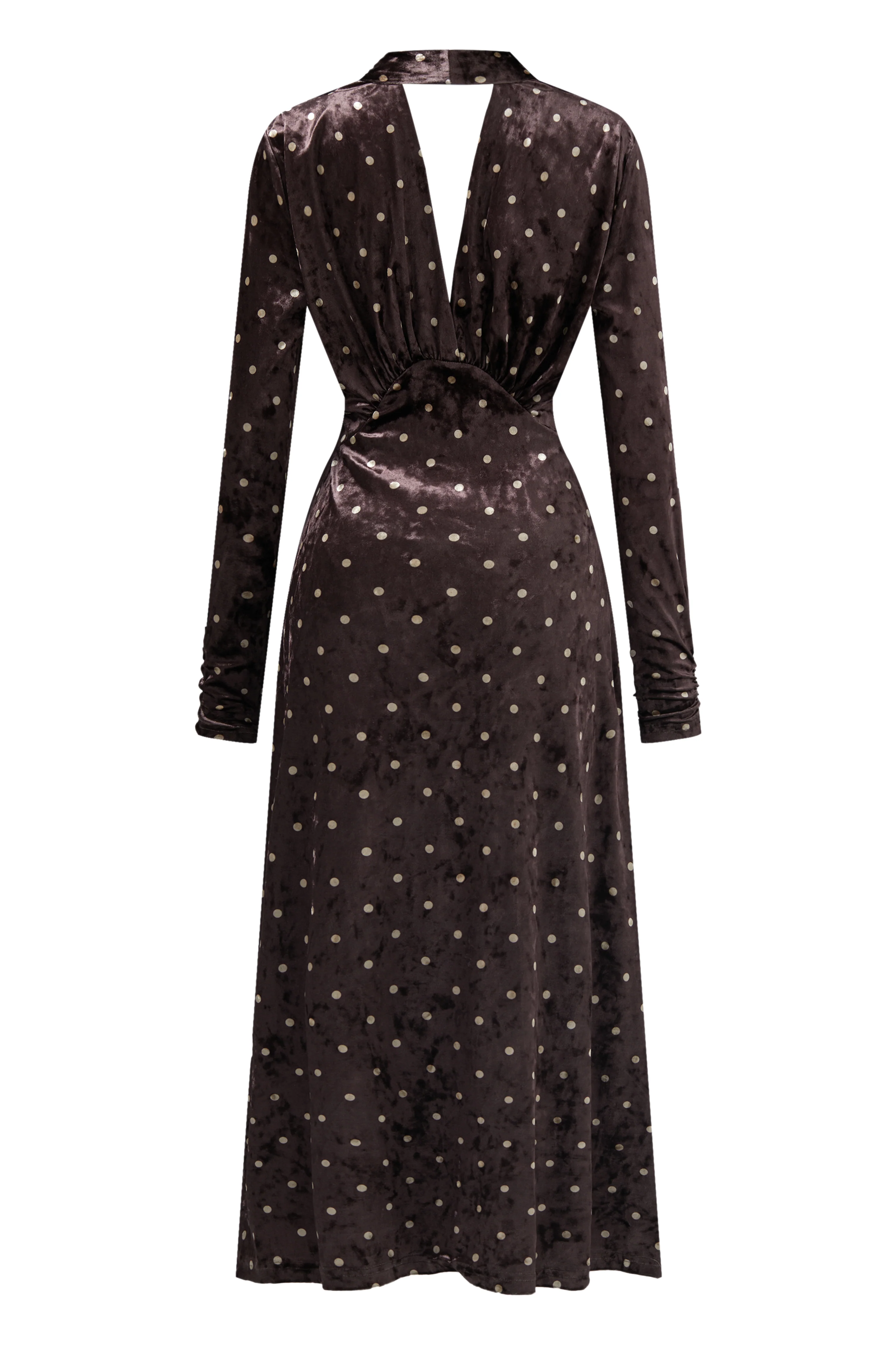 Velvet polka dot dress