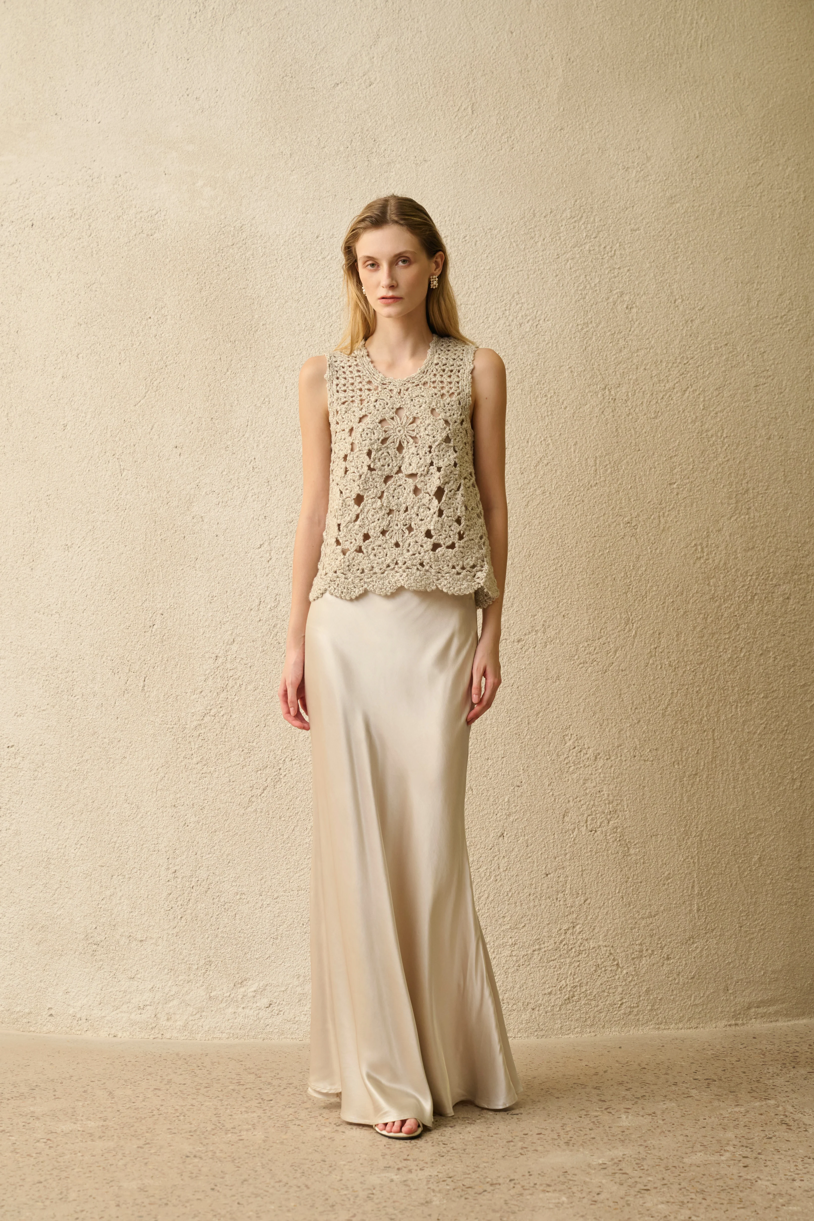 Crochet sleeveless top