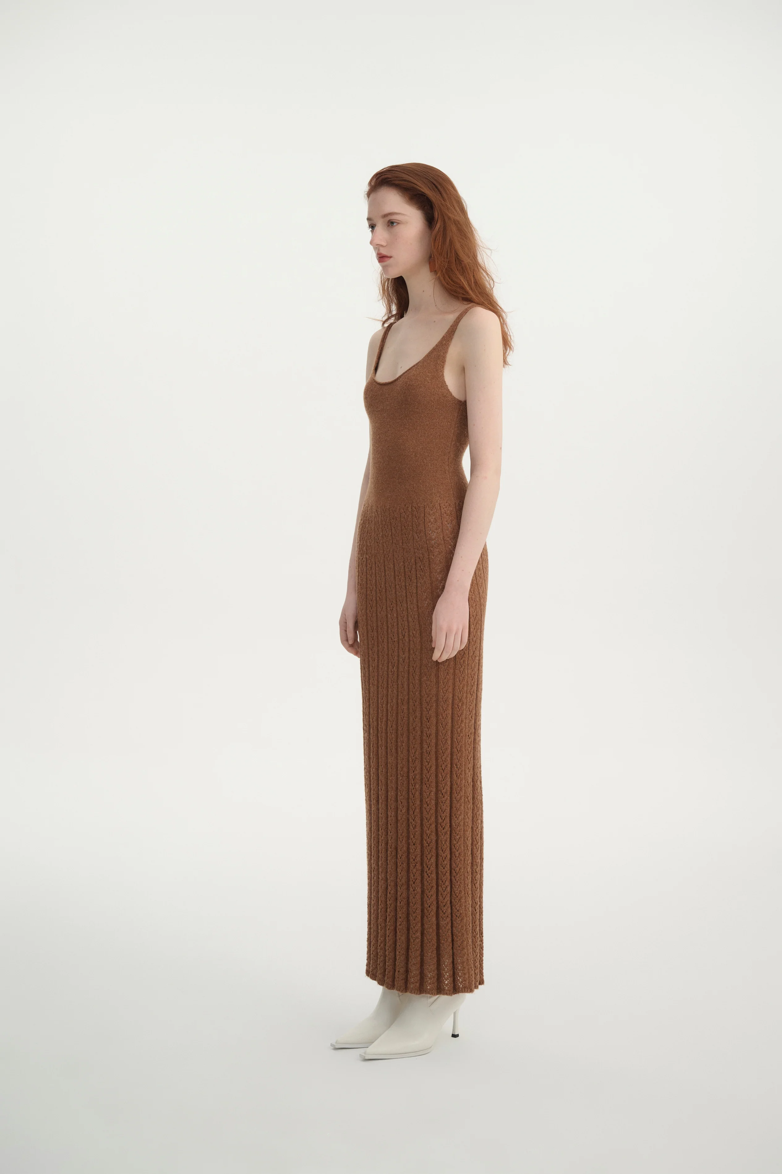 Sleeveless pointelle dress