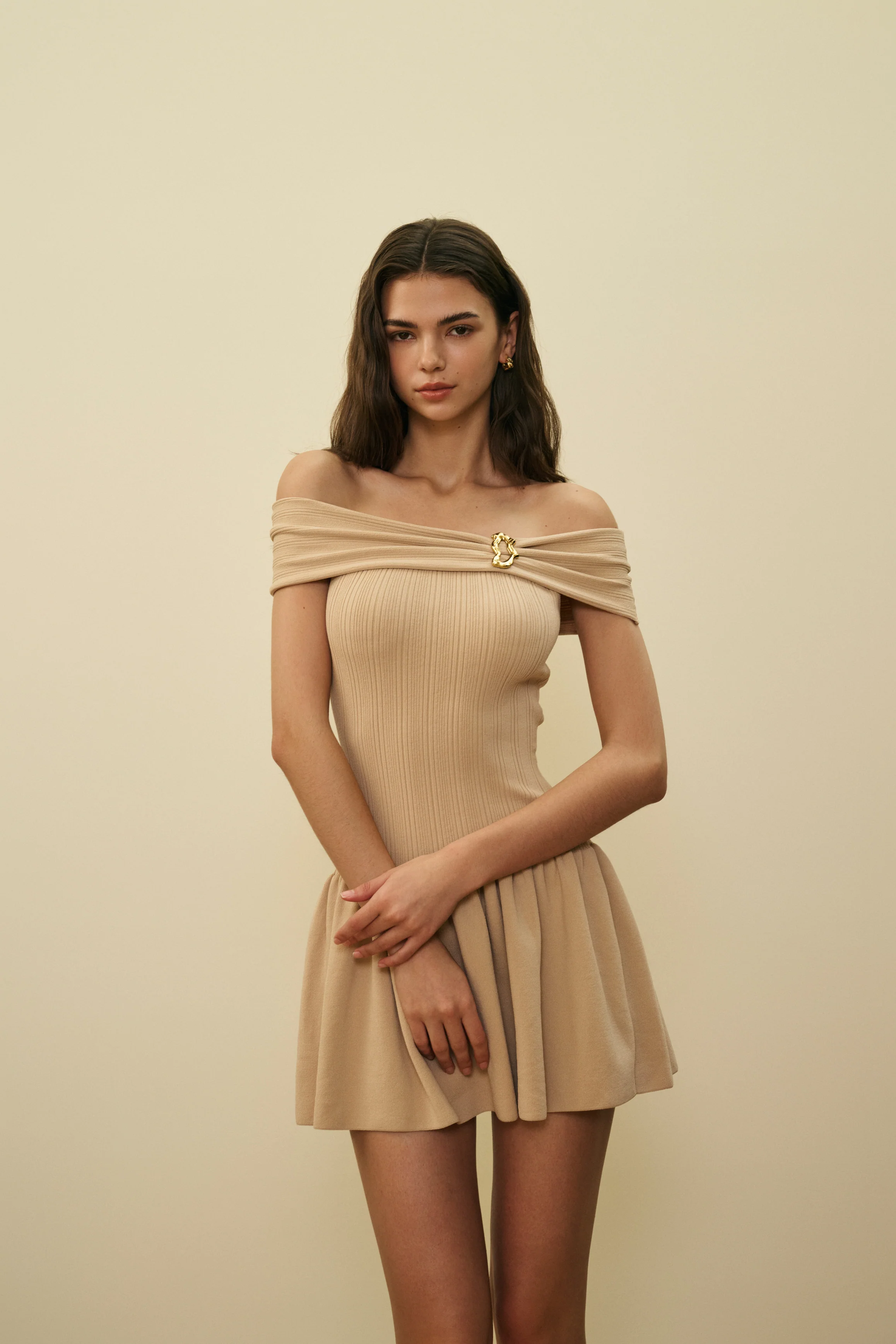 Off shoulder mini dress