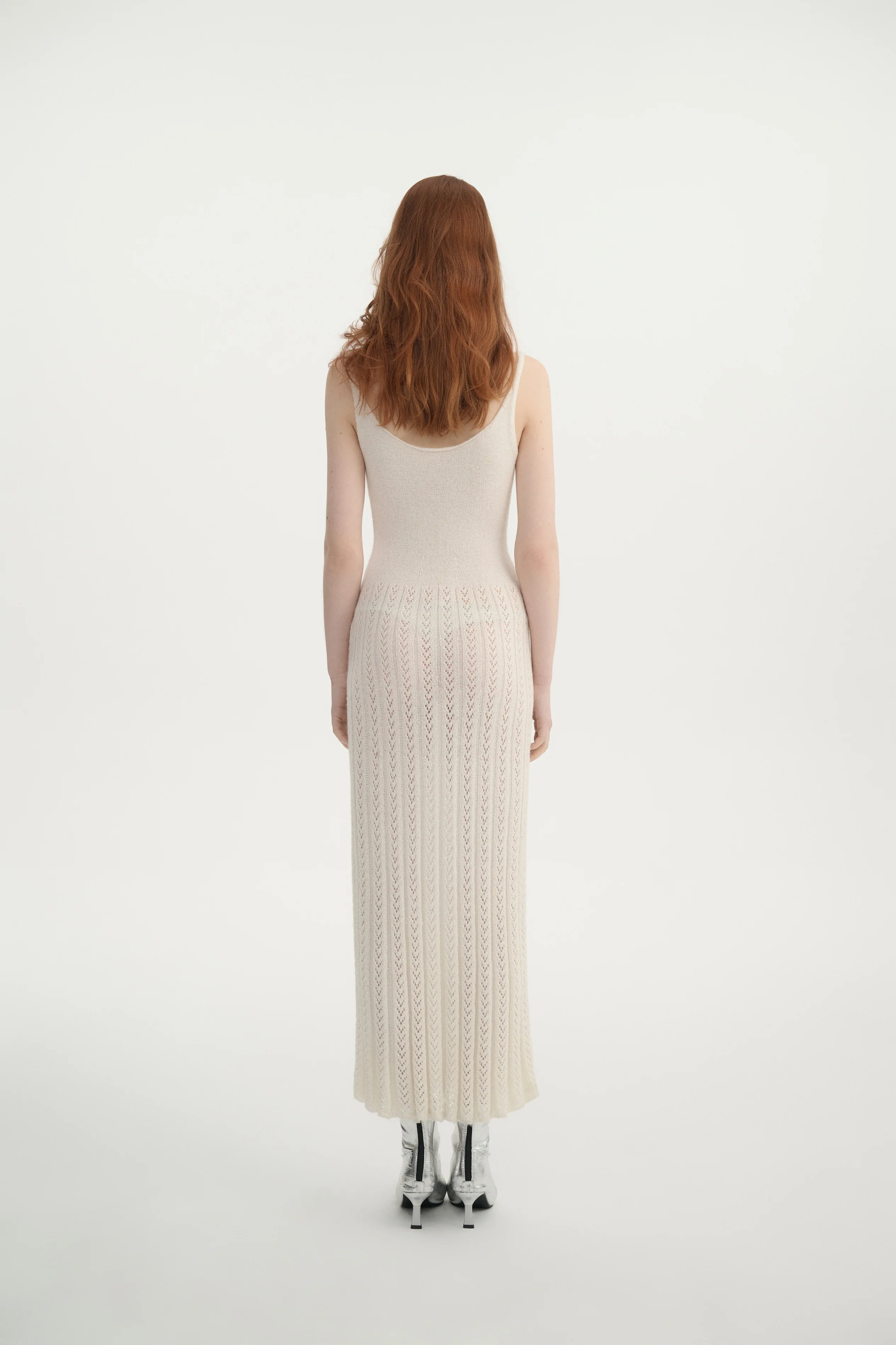 Sleeveless pointelle dress