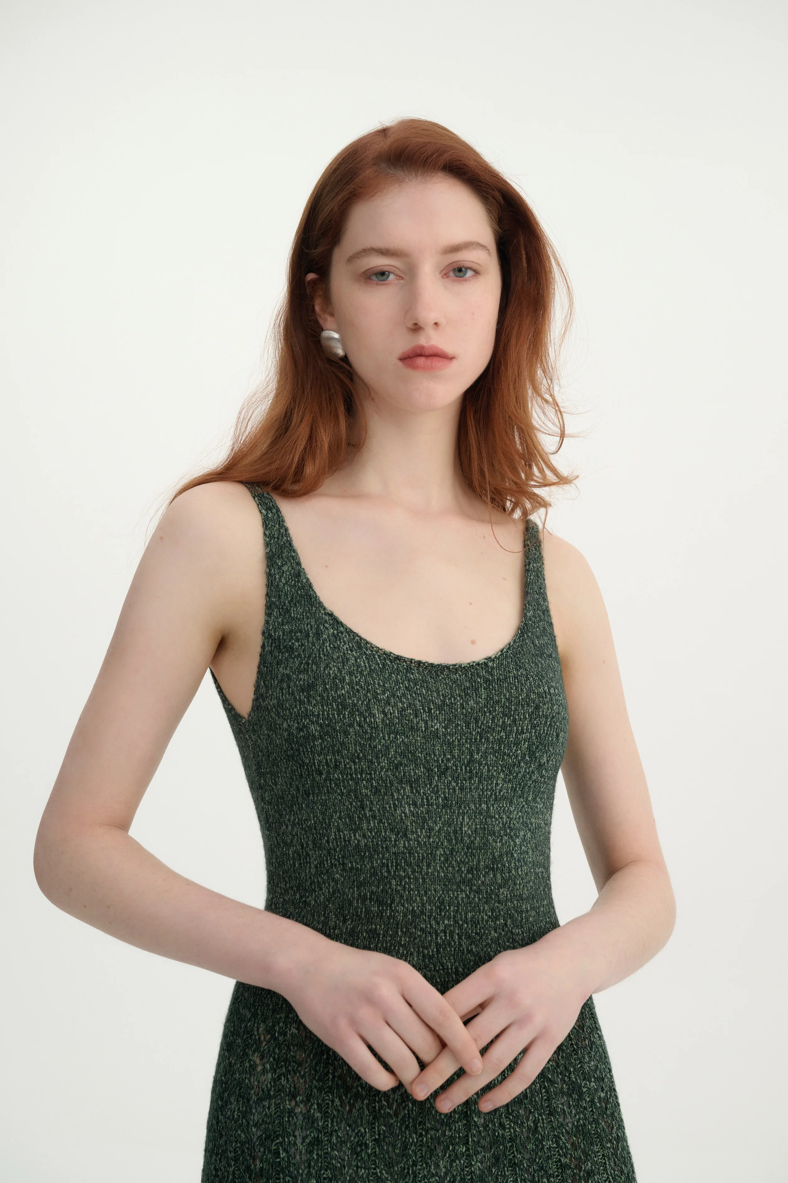 Sleeveless pointelle dress