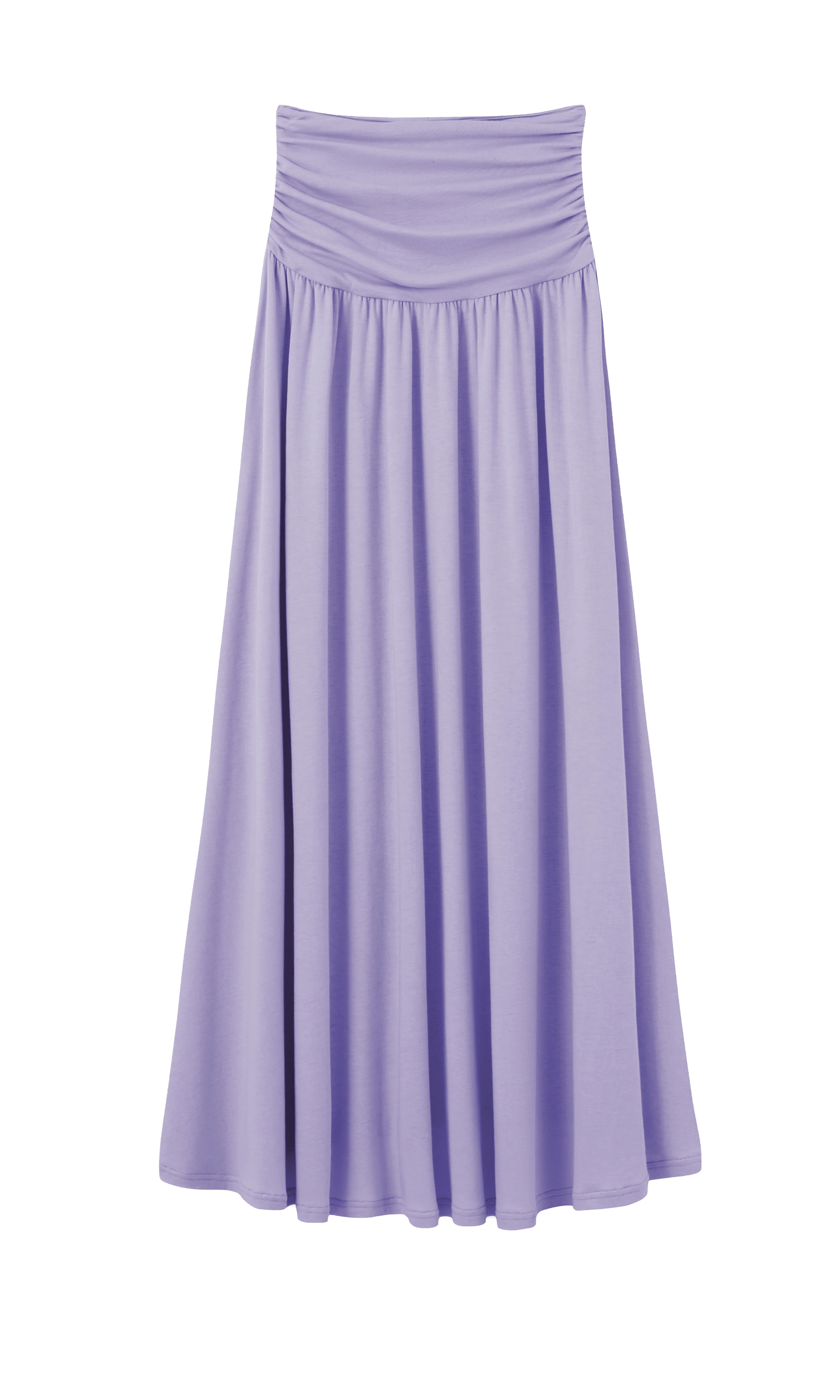 Ruched waist maxi skirt