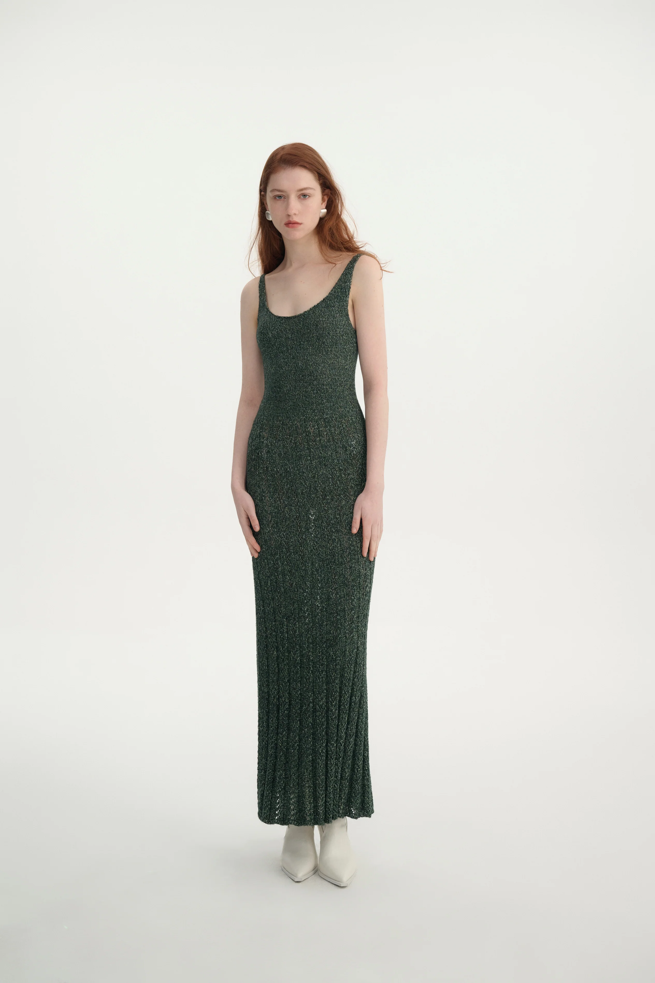 Sleeveless pointelle dress