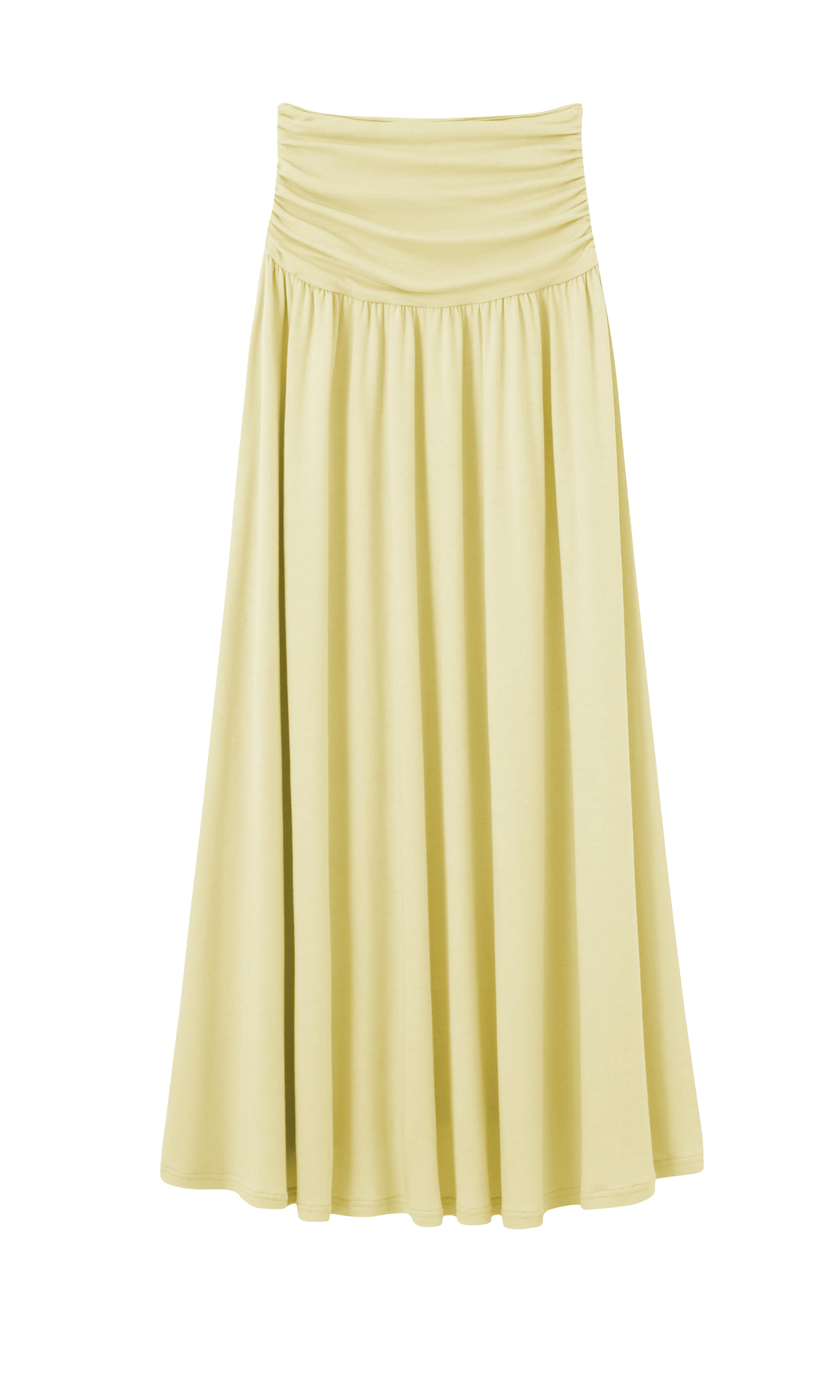 Ruched waist maxi skirt