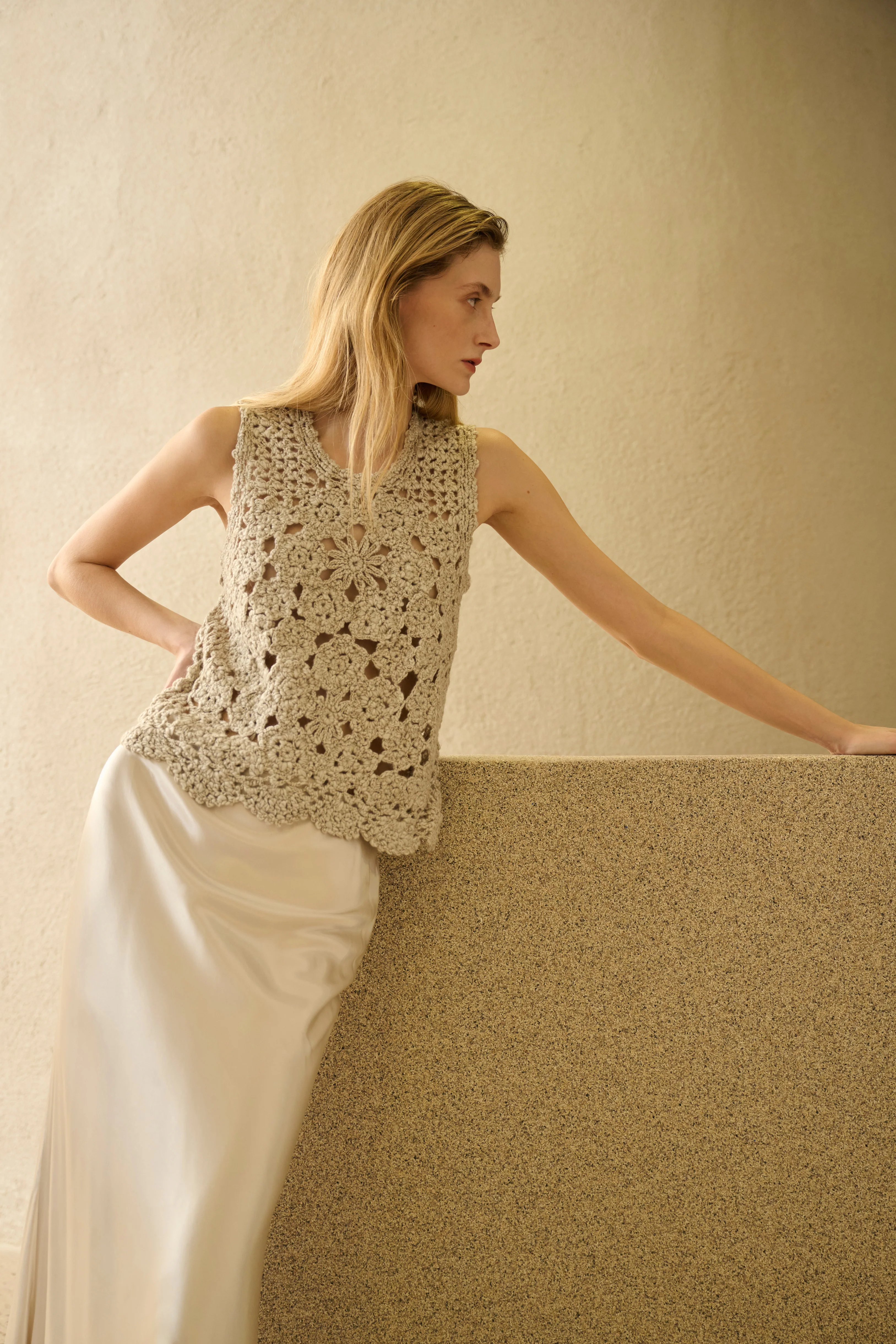 Crochet sleeveless top