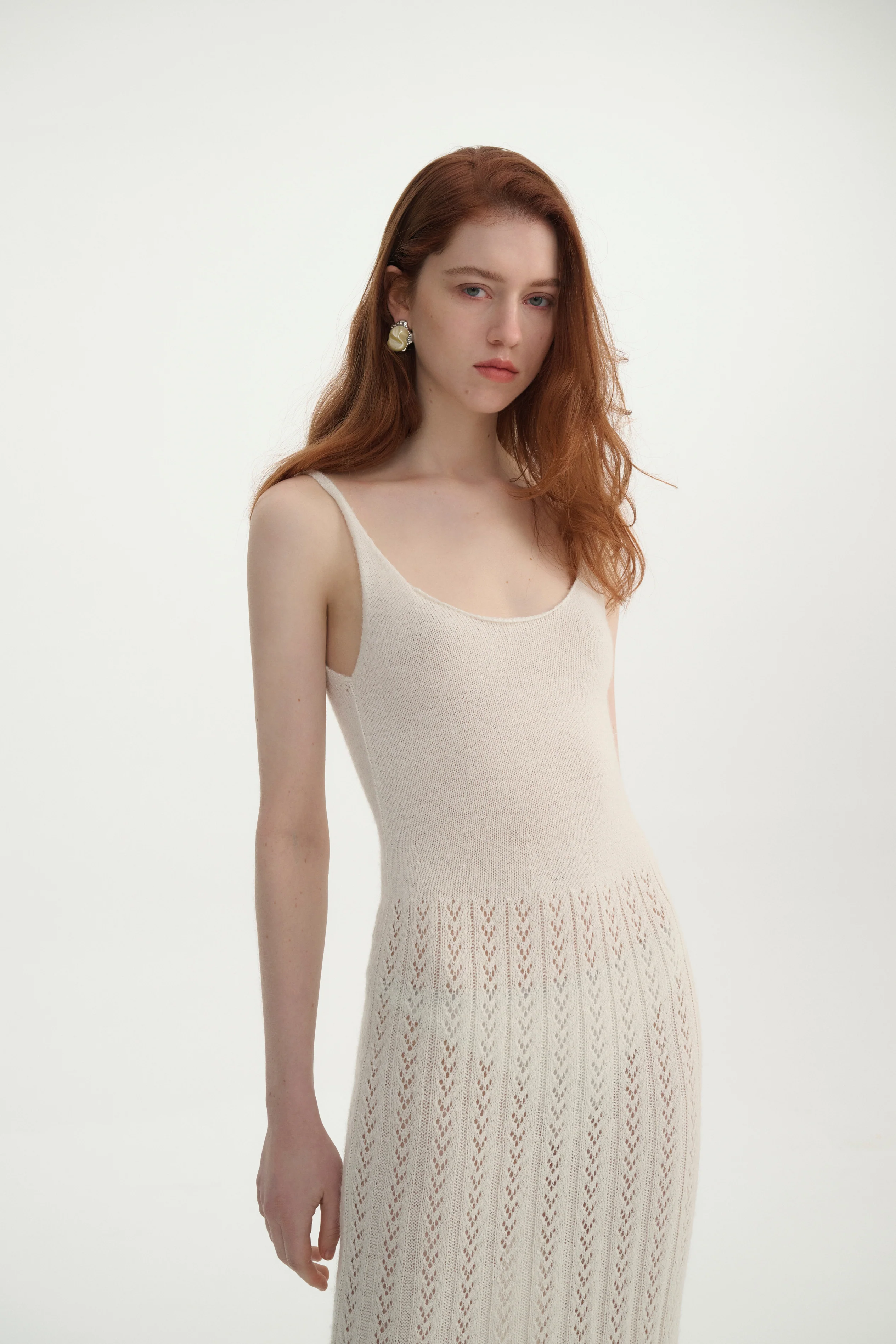 Sleeveless pointelle dress